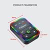 Car 2 in 1 Wireless Bluetooth 5.3 Transmitter or Receiver RGB Light Hand Free With Mic 3.5mm AUX Jack Audio Adapter MP3 Player