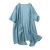 Cotton and Linen Cardigan for Women V-Neck Coat Casual Cardigan Thin Style Ramie Sunscreen Clothing Summer Shirt