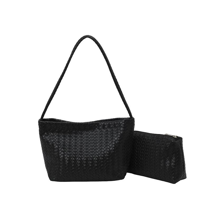 Korean Niche Retro Woven Underarm Bag - Trendy 2026 Fashion for Women, Perfect for Outings & Commuting, Mother-Child Style.