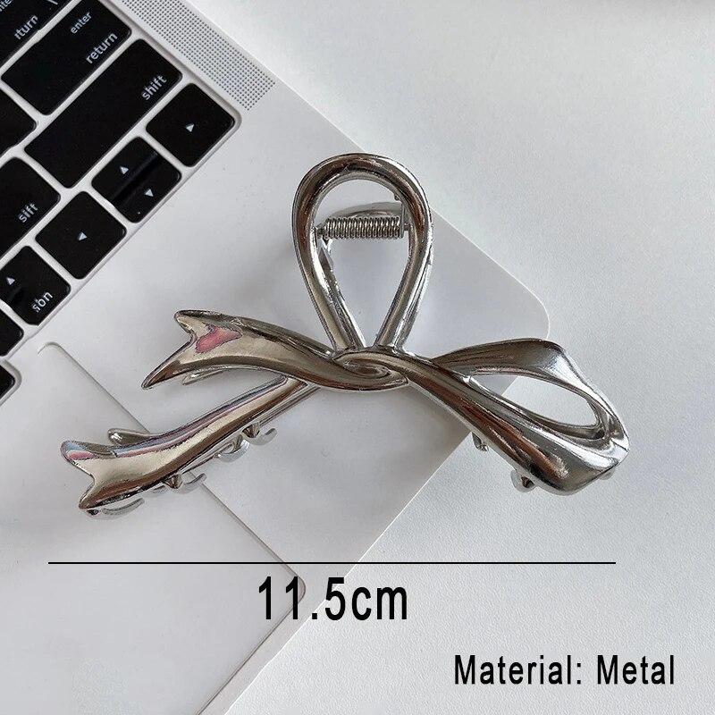 

Новинка 2023 года, модные металлические когти для волос с бантом, ретро кофейные заколки для волос, заколки для волос, заколки, головные уборы для женщин и девочек, аксессуары для волос