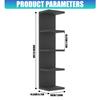 5 Level Floating Wall Shelf White PVC Modern Display Rack For House Style And Storage