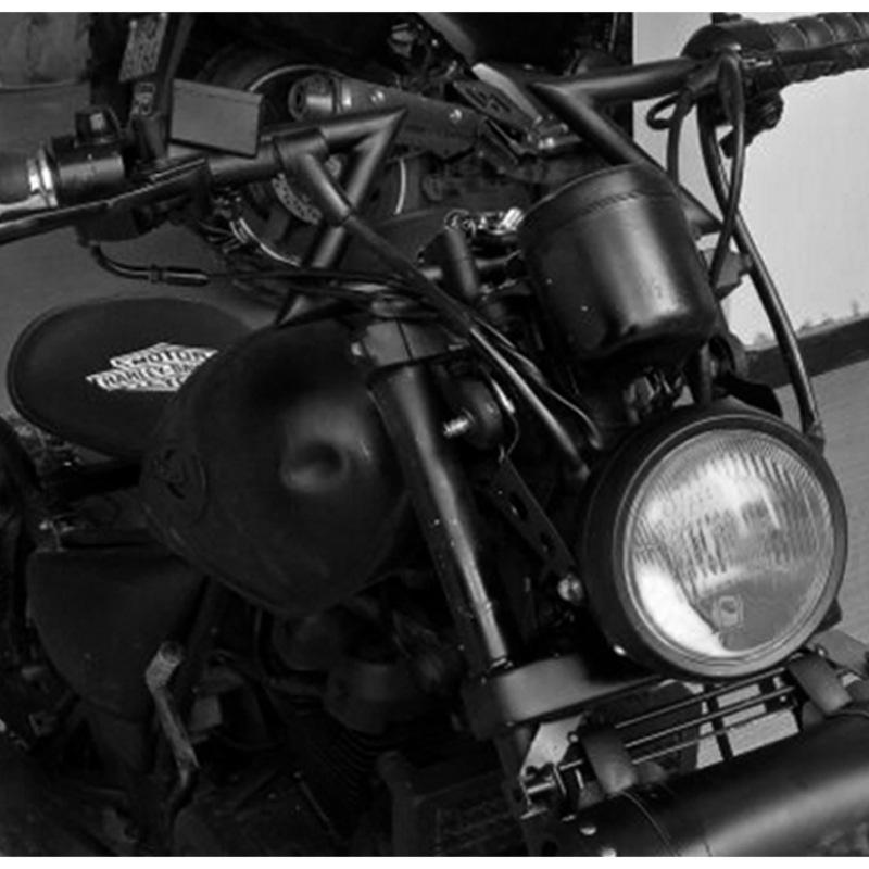 Retro Z-shaped Lightning Handlebar for Harley Cruiser Motorcycle - 22mm