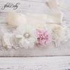 Women's Fashion Flower Wedding Sash Belt PU and Plastic Material for Brides and Girls