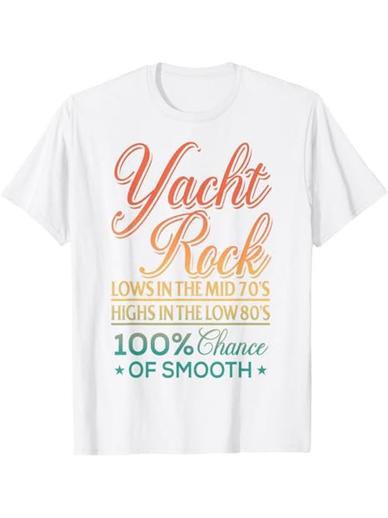 Retro Yacht Rock Music T-Shirt 100% Cotton O-Neck Short Sleeve Summer Casual Mens T-shirt Streetwear