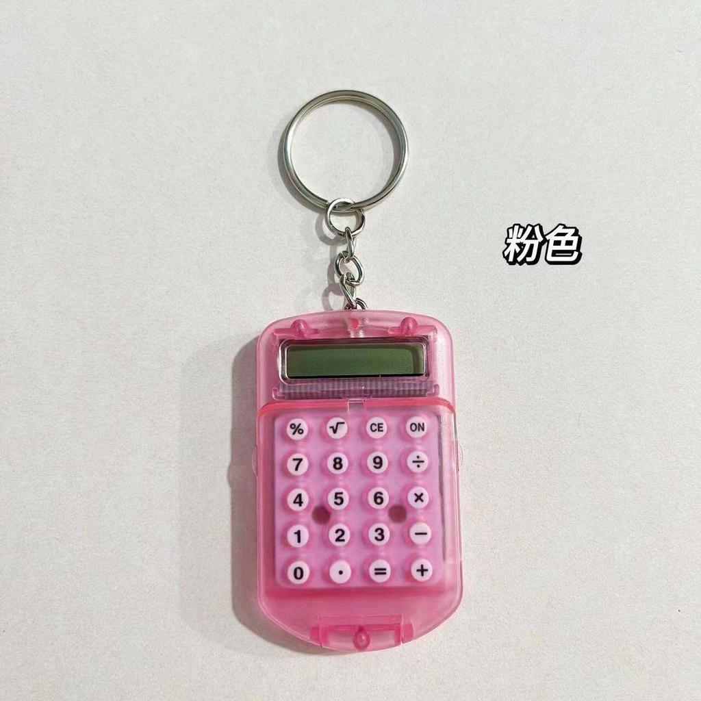 Mini-Taschenrechner, niedlicher Cartoon mit Schlüsselanhänger, 8-stellige Anzeige, tragbarer Taschenrechner