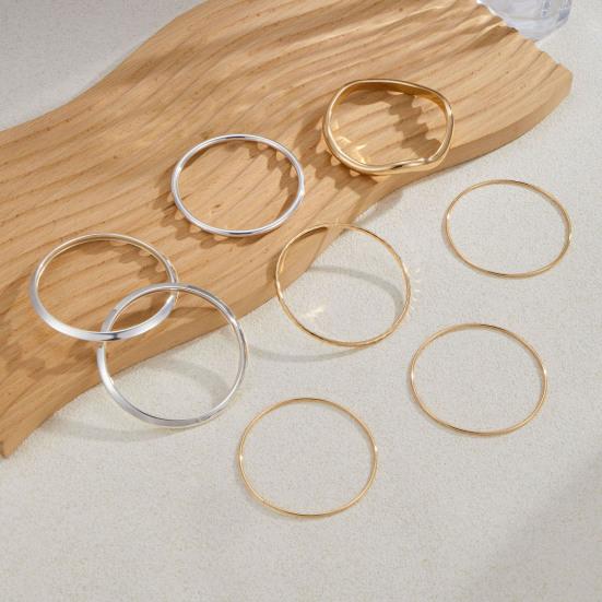 7 Pcs Gold Silver Bangle Bracelet Set for Women Multi Layer Stackable Cuff Bracelets Minimalist Boho Bangle Jewelry Gift for Her