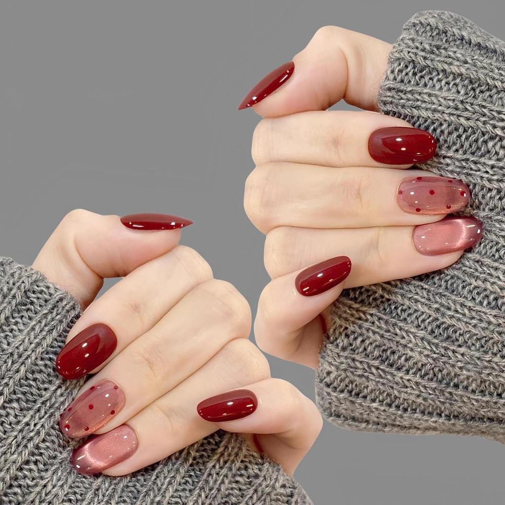 Handcrafted Short Wearable Nail Art Stickers - High-End Boutique False Nails