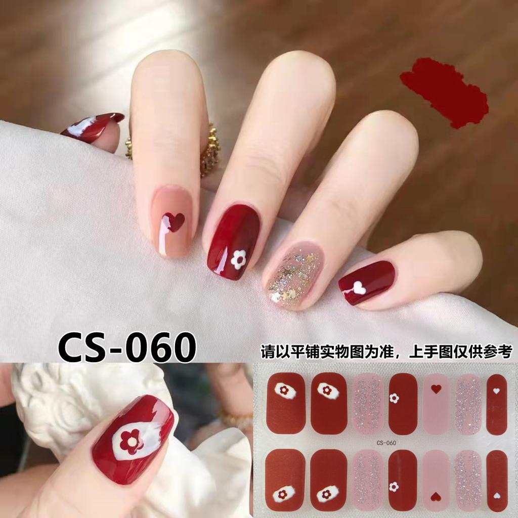 CS voděodolný a nepečlivý gelový lak na nehty film vše lepí Japonský a korejský větrný jarní a letní balicí papír na nehty balicí papír