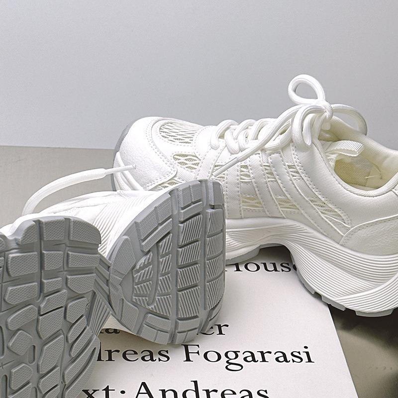 Thick-soled heightening dad shoes summer versatile thin comfortable low-top mesh casual shoes fashion