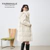 Mark Fairwhale Women's Long Grid Design Down Jacket