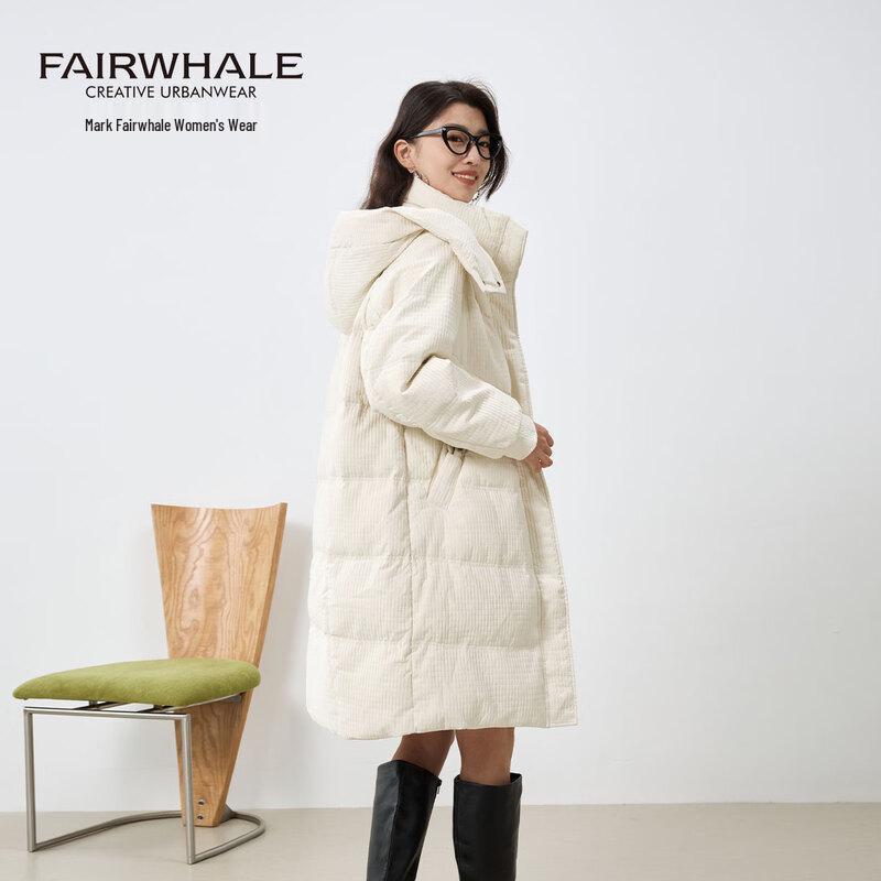Mark Fairwhale Women's Long Grid Design Down Jacket
