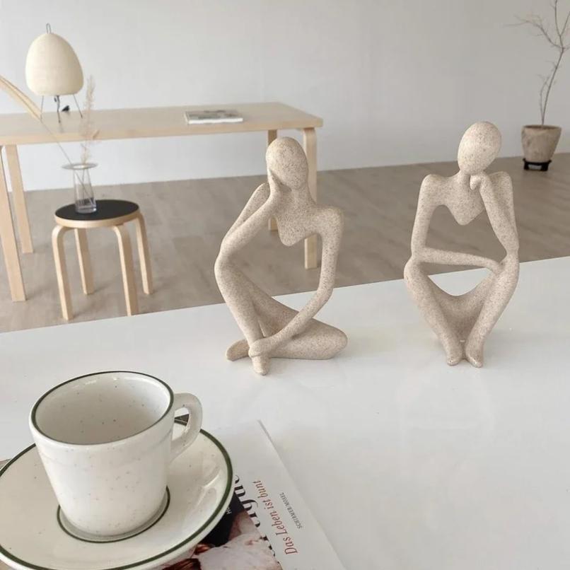 Sand Color, Abstract, Statue, Sculpture, Yoga, Figurine, Living Room, Home Decoration, Tabletop Decoration