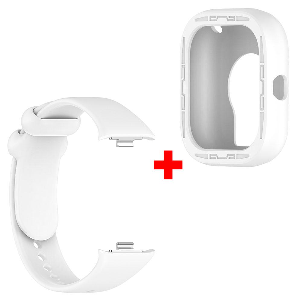 Silikon-Uhrenarmband + Schutzhülle Für Redmi Watch 4 Armband Armbandband Riemen Stoßfeste Displayschutzhülle Hülle