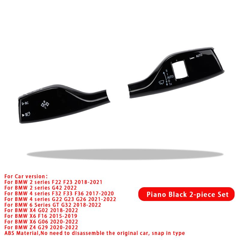 Car Turn Signal Wiper Lever Switch Cover Carbon Steering Steering Wheel Headlight Switch Trim For BMW 2 4 6 7 Series X4X5X6X7Z4