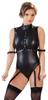 Cottelli Bondage - Sexy Strappy Bodysuit with Open Crotch XL
