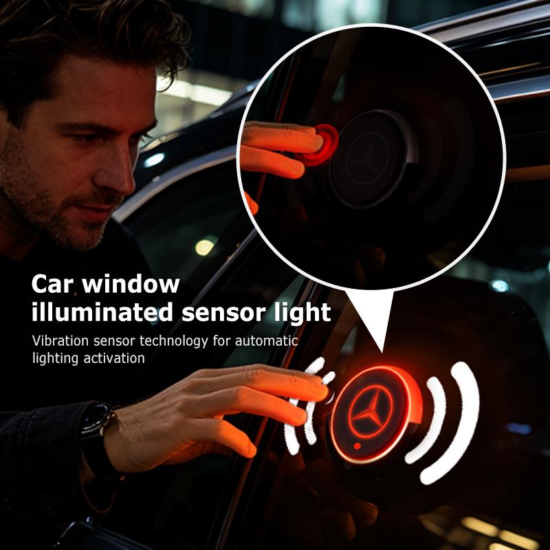 Car Triangle Window Ambient Light Intelligent Sensing Gradient Decorative Light For Benz AMG Exclusive W204 W222 W205 W203 W213 ZL9