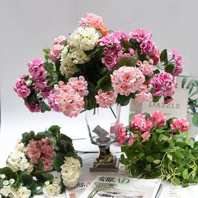 1 Bunches Of Artificial Geranium Fake Flowers Plant Artificial Plants Flower