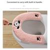 Winter Toilet Seat Cover With Handle Soft Fleece Waterproof Leather Universal Fit Cute Bathroom Accessory