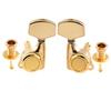 Musiclily Pro L3R3 Locking Tuners for Electric and Acoustic Gold Large Hex Buttons Guitars,