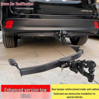 Compatible Trailer Hitch Adapter for 2008-2025 Toyota Highlander with Square Hole Design