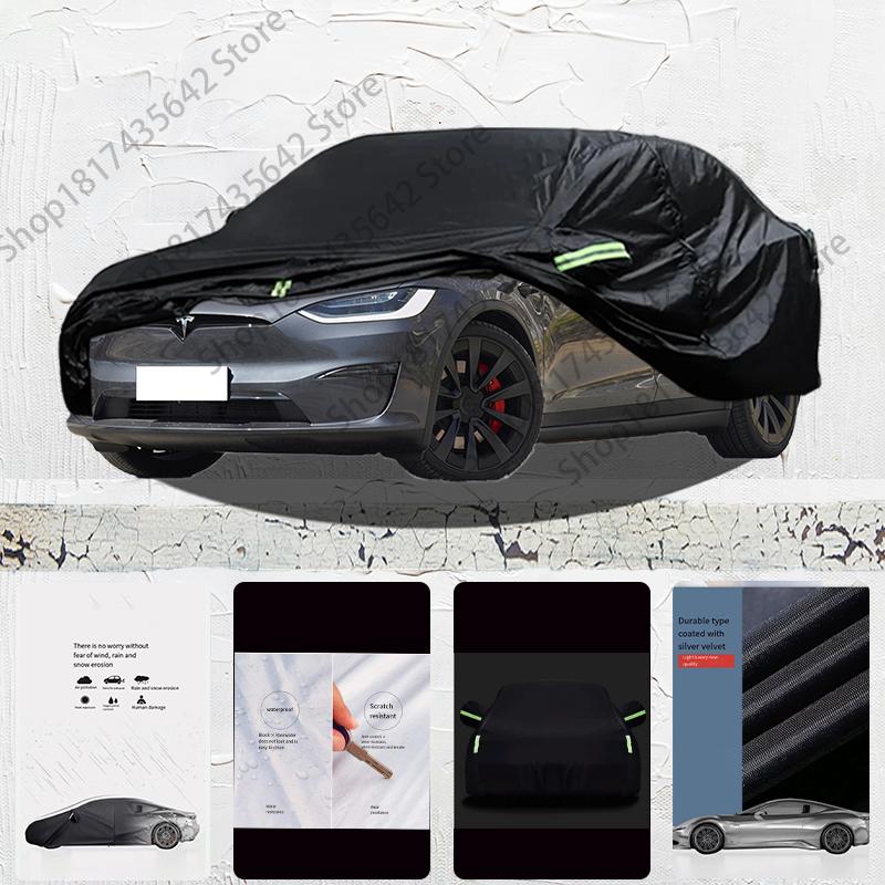 Per Tesla Model x Tenda Parasole Anti-UV Resistente a Pioggia e Neve Copertura Nera Antipolvere Ombrello per Auto Copertura Completa per Auto Protezione Esterna