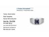 S925 Sterling Silver Unisex Ring with Gray & Black Diamond Ice Flower Cut