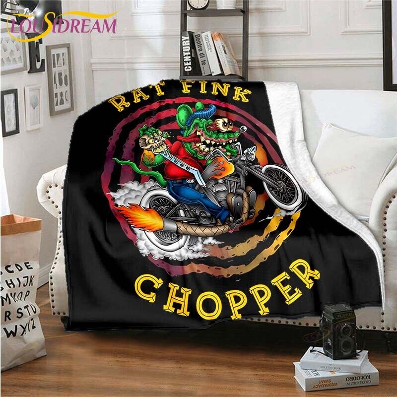 Rat Fink Blanket Throw Blanket Couch Quilt Cover Travel Bedding Throw Blanket Flannel Blanket Bedspread Blankets for Beds