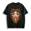 Dark Flame Chain Crying Face Print Trendy Brand T-Shirt Pure Cotton T-shirt