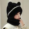 Sciarpa in Peluche per Bambini Cappello Pullover Cappello Caldo Invernale Protezione per le Orecchie 2-10 Anni Bambini Berretto Monopezzo Sciarpa di Velluto per Bebè Copricapo