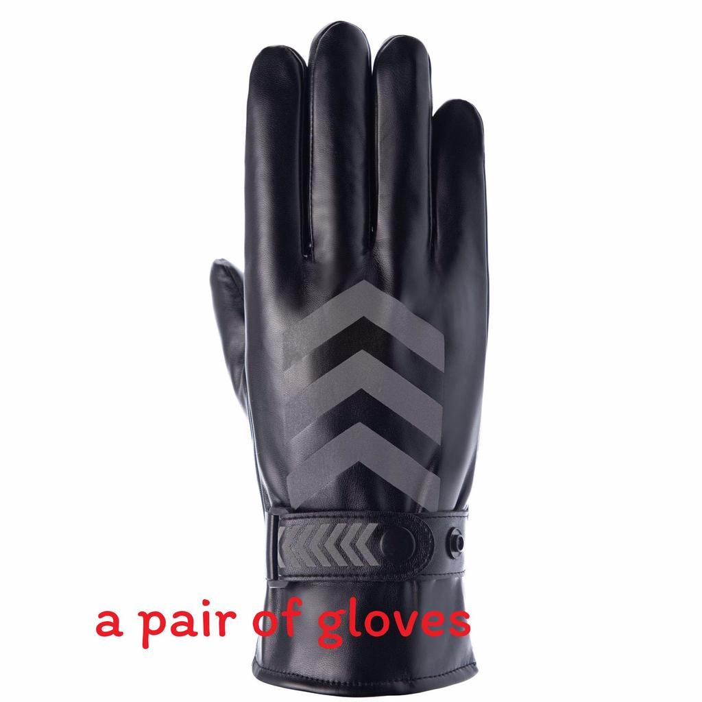 Winter Waterproof Touchscreen Gloves With Reflective Strips For Traffic And Cycling чёрный