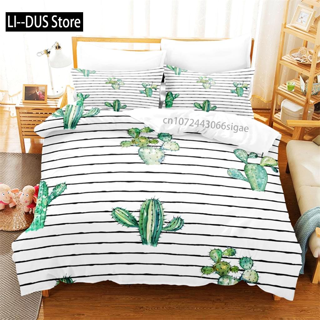 Tropical Cactus Bedding Set Duvet Cover Set 3d Bedding Digital Printing Queen Size Bedding Set Fashion Design