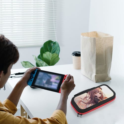 NIKKE Nintendo Switch Case with Goddess of Victory: Game Console Storage Bag, Stain-Resistant, Shock-Resistant, Full Protection, Holds 20 Game Cards,