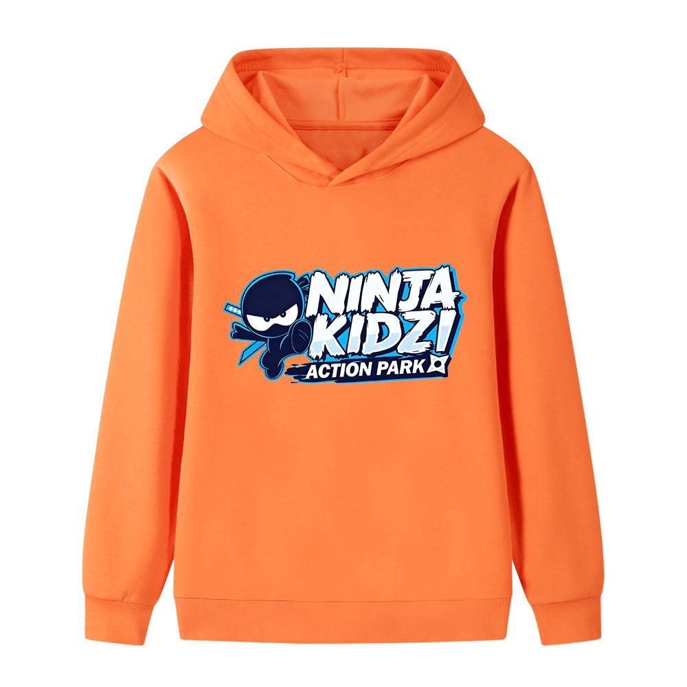 B1174 Kids Boys Girls NINJA KIDZ Print Casual Long Sleeves Hoodie