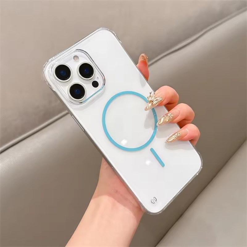 Slim Frameless Clear Hard PC For Magsafe Case For iPhone 16 15 14 13 12  Pro Max Plus Cooling Magnetic Wireless Charging Cover