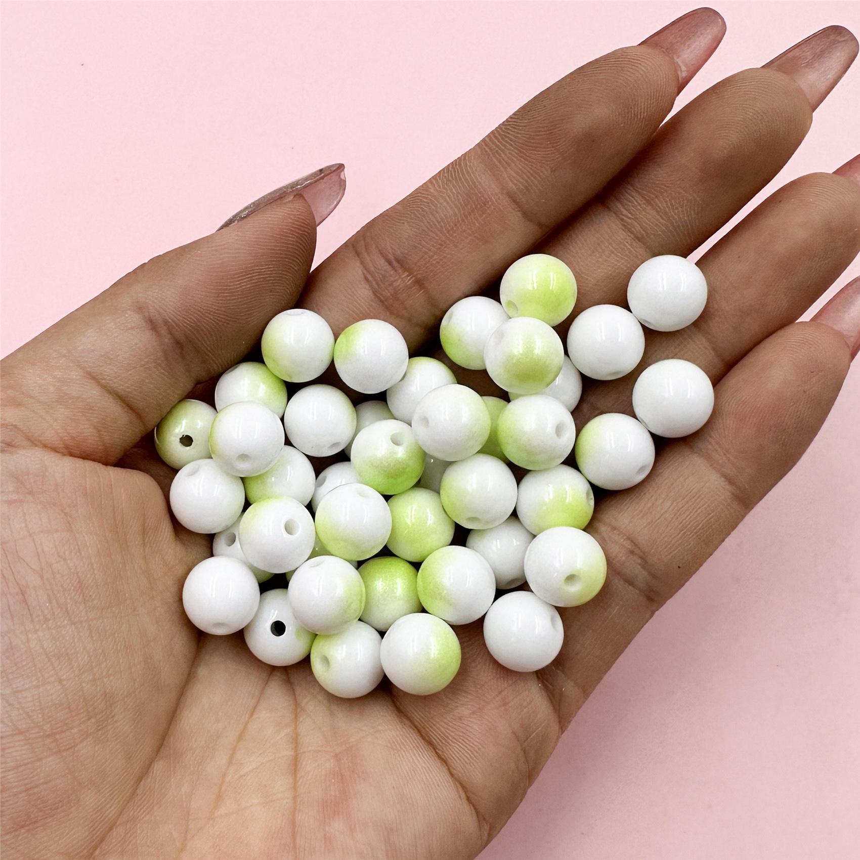 

Креативный браслет бусы ожерелье Модные подарки аксессуар Ручная работа DIY 8/10/12/14мм 10mm/100Pcs яблочный зеленый