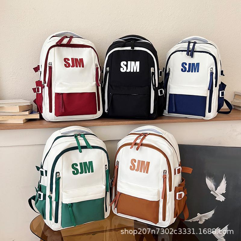 Schoolbag Retro Ins High School Student Backpack High Value Large Capacity Junior High School Student Schoolbag Travel Backpack Wholesale