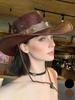 Western Cowboy Hat With Braided Rope And Longhorn Buckle, Wide Curved Brim For Party Costume Outdoor