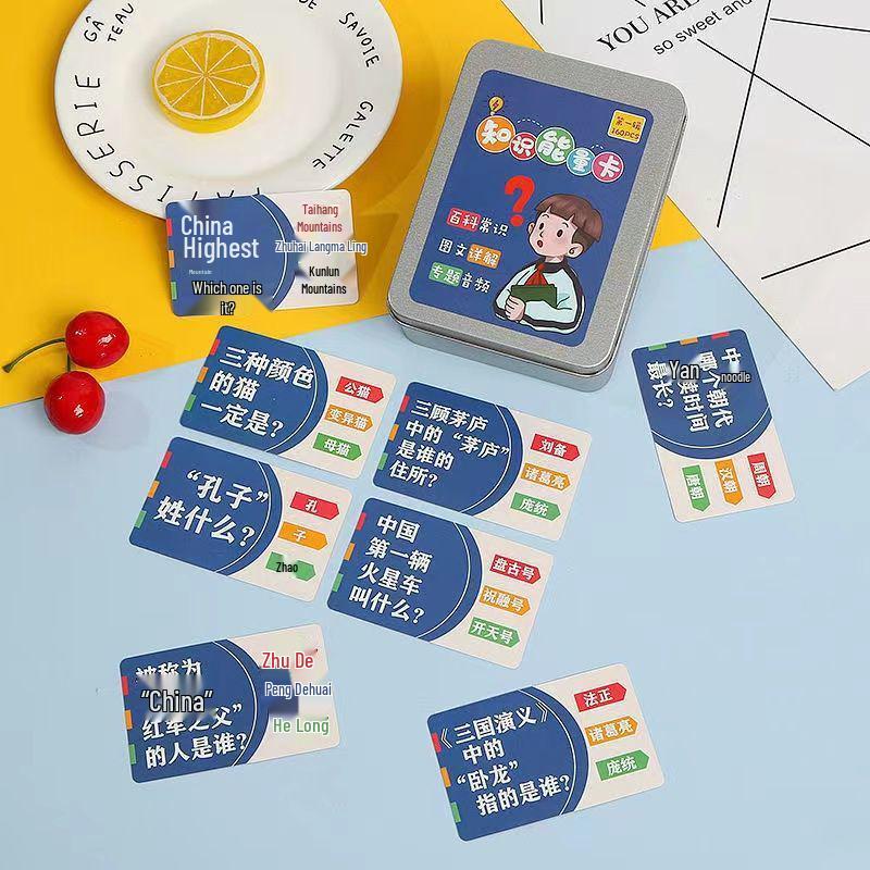 Kids Educational Quiz & Brain Teaser Cards: Idioms and Fun Facts Encyclopedia