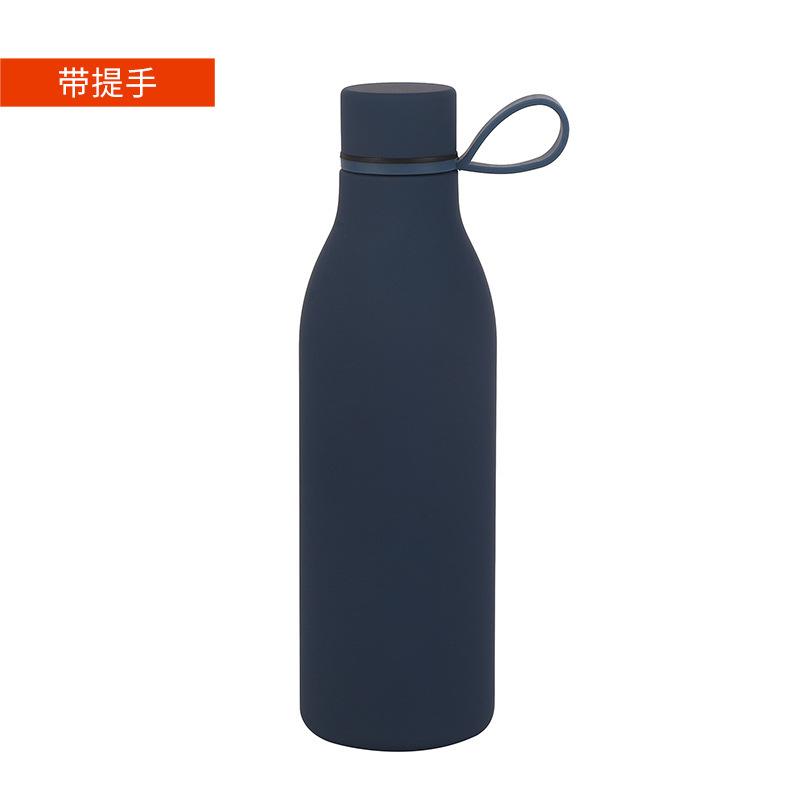 Schöner Griff Kleine Mundflasche 304 Edelstahl Thermosbecher Tragbarer Sportwasserbecher Geschenkbecher
