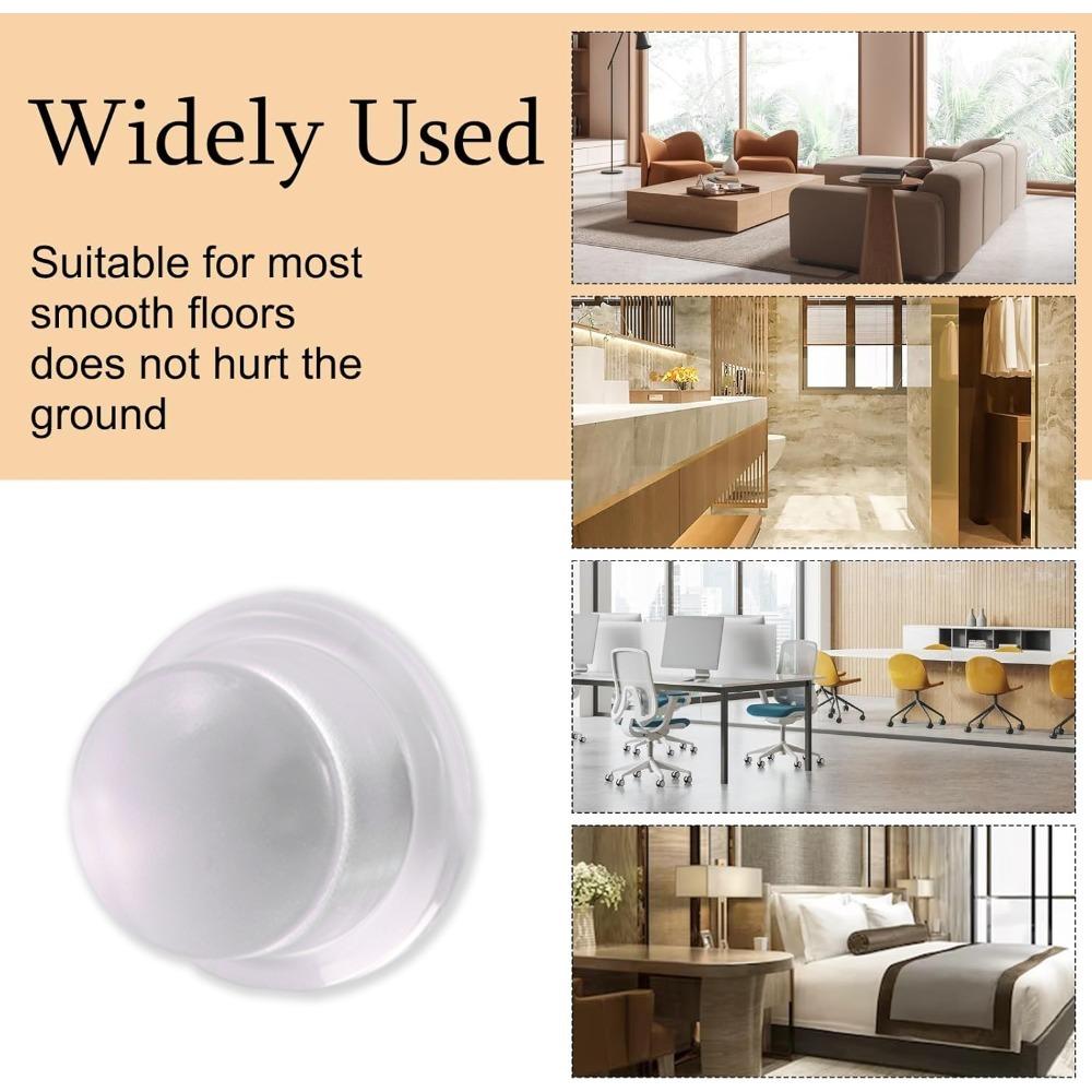 Transparent silicone door stop, door suction, door resistance, and rear anti-collision pad without perforation