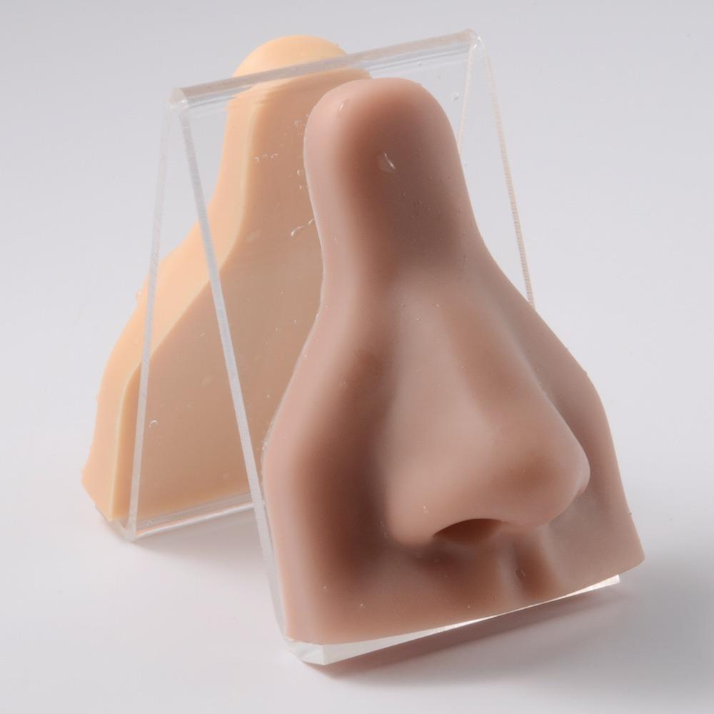 Piercing Tool Human Nose Model Rack Soft Nose Stud Display Stand Silicone Nose Model Girls Women