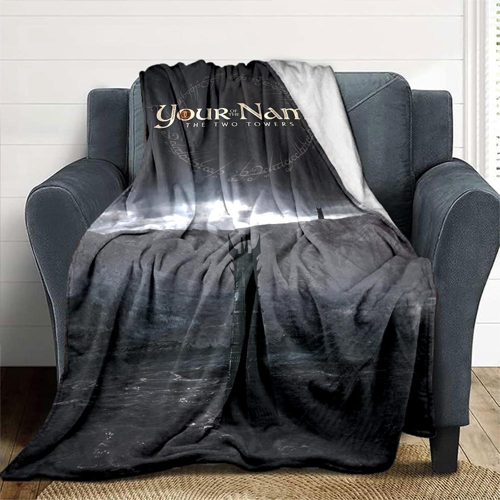 Lord Rings Customize Text Blanket Gift Customizable Blanket Soft & Cozy Versatile for Nap Chair Bed Couch Ideal for All Seasons