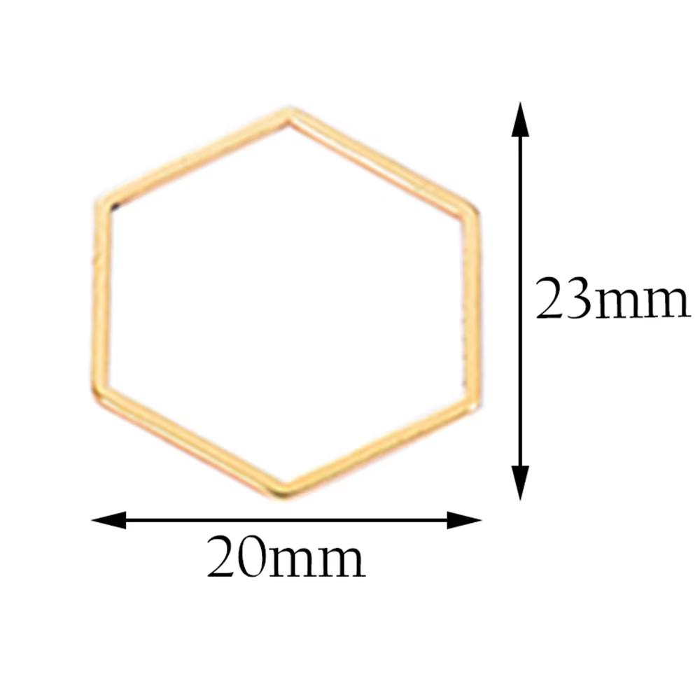 20pcs 3 Size Gold Stainless Steel Charm Pendant Open Bezels Hollow Pressed Resin Frame Mold Bezel DIY Jewelry Making Accessories