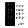 60 Stück Mode L-Form Strass Kristall Edelstahl Nasenpiercing Ohrknochen Damen Hypoallergen Körper Schmuck Piercing