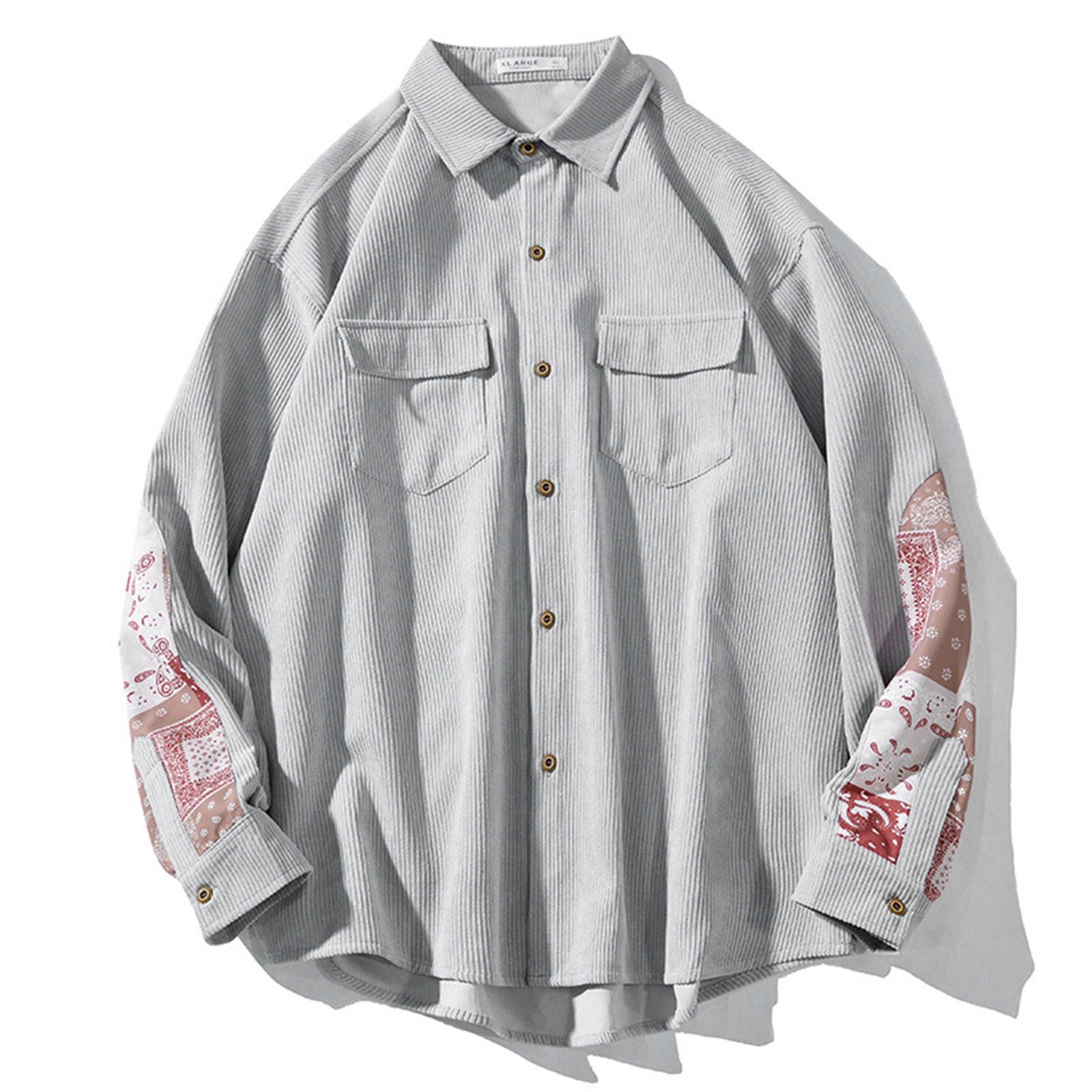 

Осеннее новое вельветовое молодежное трендовое мужское модное повседневное пальто Мужская одежда L серый