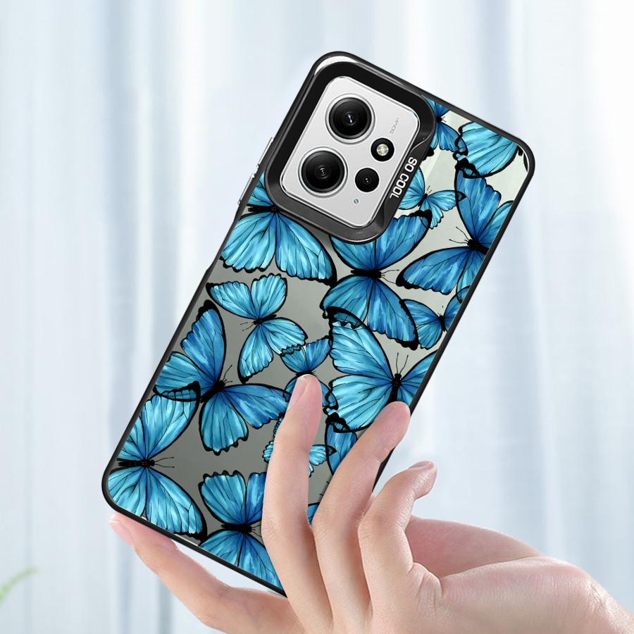 Case for Xiaomi Redmi Note 10Lite 10s 14 13 Pro Plus 12s 9s 11s 13 12 11 Pro Soft Shell Beautiful Blue Butterfly