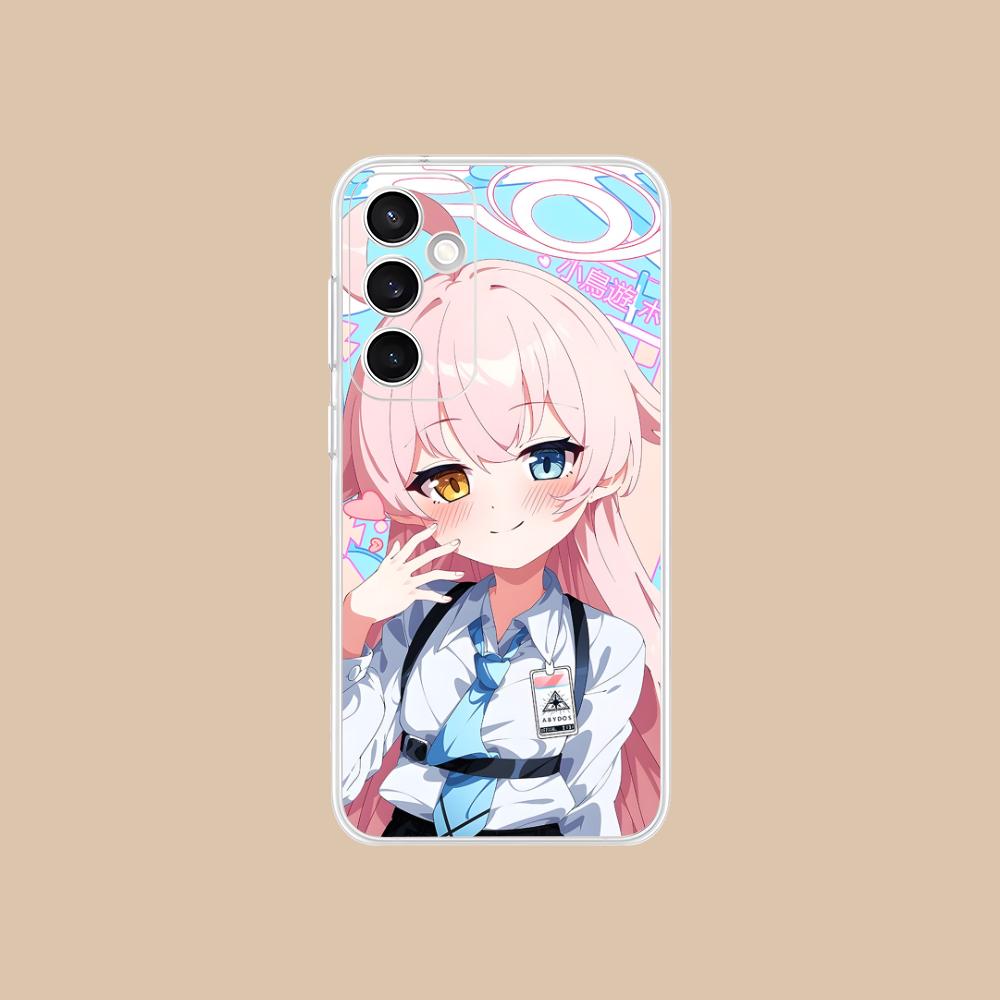 Blue Archive Takahashi Hoshino Clear Mobile Phone Case for Samsung Galaxy S25 S24 S23 S22 S21Plus FE Ultra Colorful Cover
