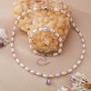 Natural Amethyst Freshwater Pearl Necklace Women'S S925 Sterling Silver Colored Treasure Beaded Jewelry Collarbone Chain Earrings Batch