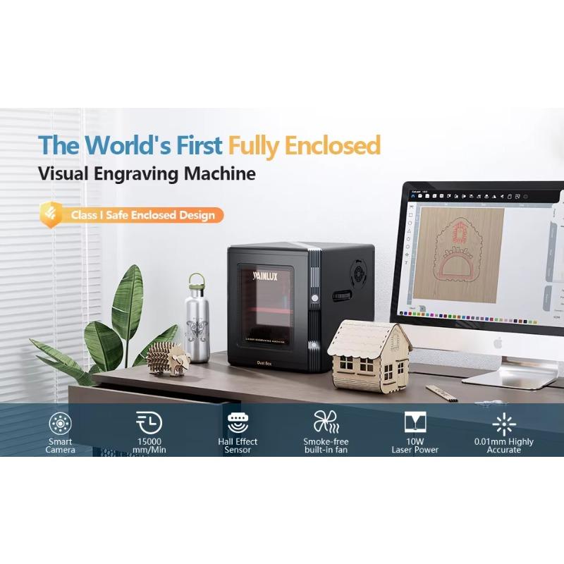 All-in-One Fully Automatic Laser Engraving Cutting Machine - Portable Desktop Household Marking Tool