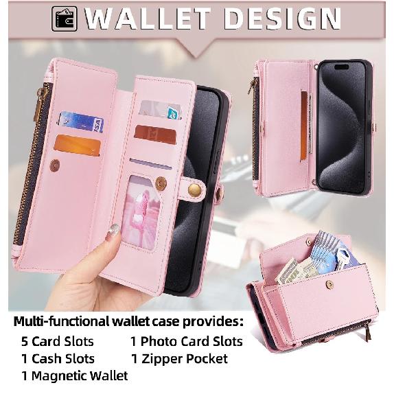 Walelt Leather Case For Xiaomi Redmi Note 11 SE 11T 11E 12T 12 12R Pro Speed Plus 11S 12R 12S 4G 5G Zipper Crossbody Phone Cover